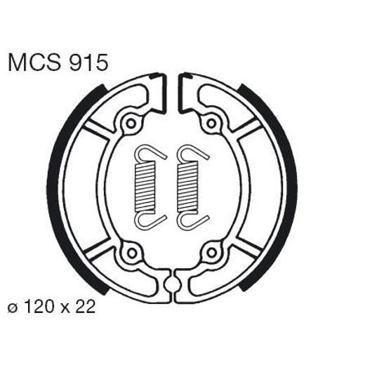 BŪGNINIŲ STABDŽIŲ TRINKELĖS LUCAS MCS 915