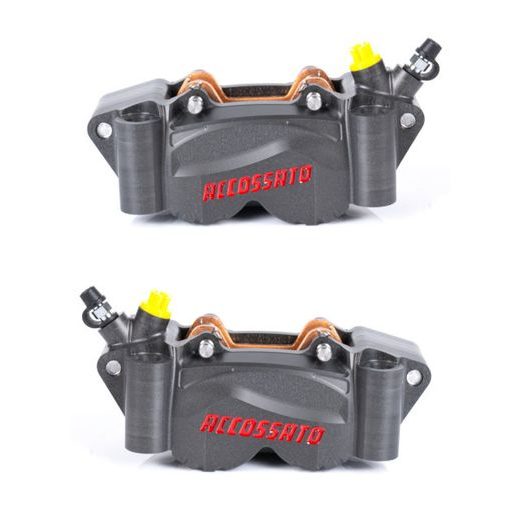 RADIAL BILLET 2-PIECE CALIPER ACCOSSATO PZ011 - DISTANCE 100 MM PISTON IN ALUMINIUM