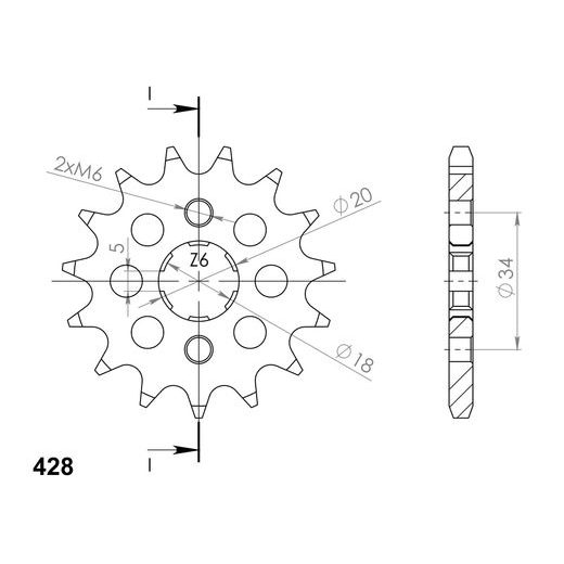 PRIEKINĖ ŽVAIGŽDĖ SUPERSPROX CST-264:13 13T, 428