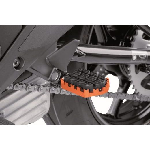 FOOTPEGS WITHOUT ADAPTERS PUIG ENDURO 7587T, ORANŽINĖS SPALVOS WITH RUBBER