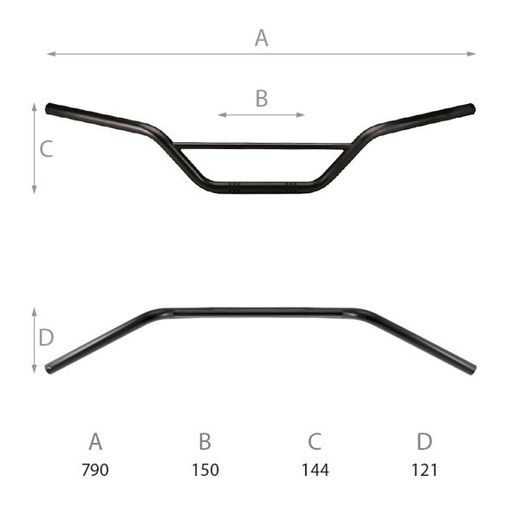 VAIRAS DOMINO 184171000 OFF-ROAD HIGH BEND, JUODOS SPALVOS