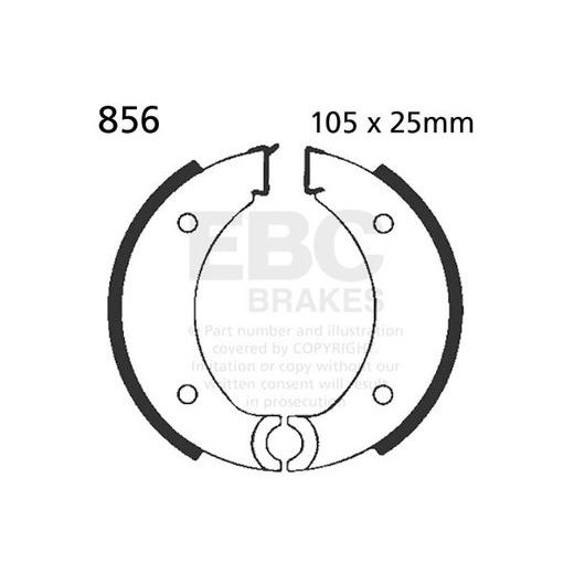 BŪGNINIŲ STABDŽIŲ TRINKELĖS EBC 856