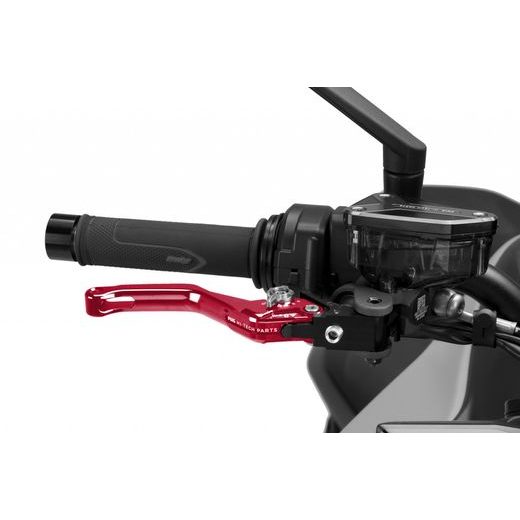 STABDŽIŲ RANKENĖLĖ BE ADAPTERIO PUIG 4.0 4130RP, TRUMPAS RED/SILVER