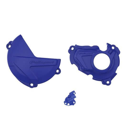 CLUTCH AND IGNITION COVER PROTECTOR KIT POLISPORT 90944, MĖLYNOS SPALVOS