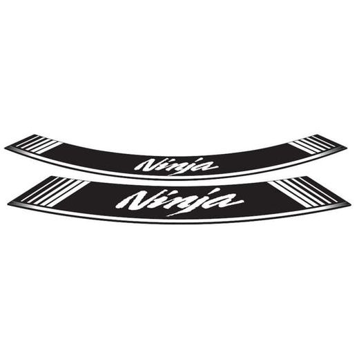 RATLANKIO LIPDUKAS PUIG NINJA 5528B, BALTOS SPALVOS SET OF 8 RIM STRIPS