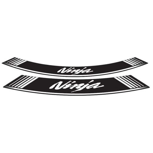 RATLANKIO LIPDUKAS PUIG NINJA 5528B WHITE SET OF 8 RIM STRIPS