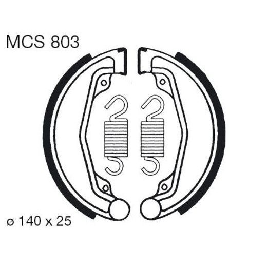 BŪGNINIŲ STABDŽIŲ TRINKELĖS LUCAS MCS 803