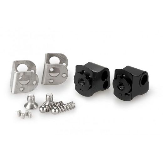 FOOTPEG ADAPTERS PUIG 20455N ADJUSTABLE, JUODOS SPALVOS