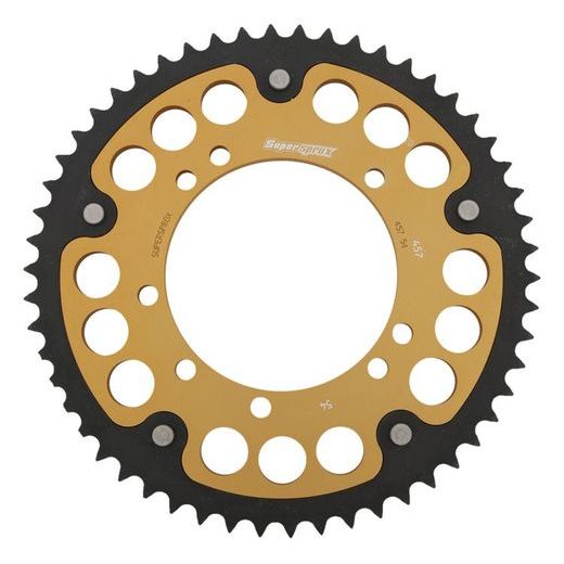 REAR SPROCKET SUPERSPROX STEALTH RST-457:54-GLD, AUKSO SPALVOS 54T, 420