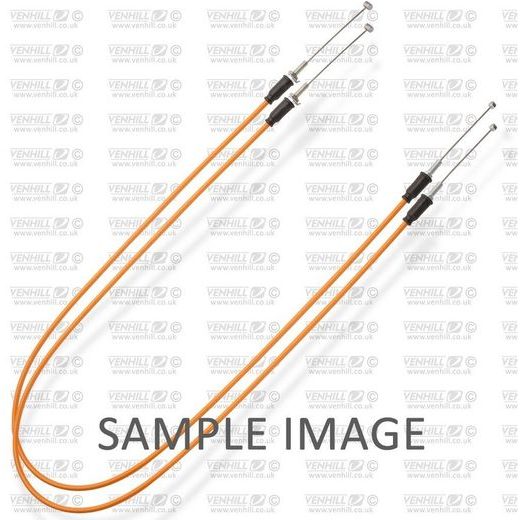 THROTTLE CABLES (PAIR) VENHILL H02-4-046-OR FEATHERLIGHT, ORANŽINĖS SPALVOS