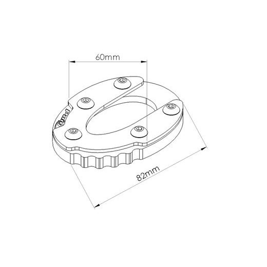 KICKSTAND EXTENSION PUIG 20198N, JUODOS SPALVOS