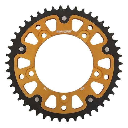 CHAIN KIT EK -, AUKSINĖS SPALVOS CHAIN 530 MVXZ, X-RING (X, NX, QX, XS), CHK FRONT SPROCKET JT CHK RUBBER CUSHIONED, CHK REAR SPROCKET SUPERSPROX STEALTH SKIRTAS TRIUMPH TIGER 955 2005-2006