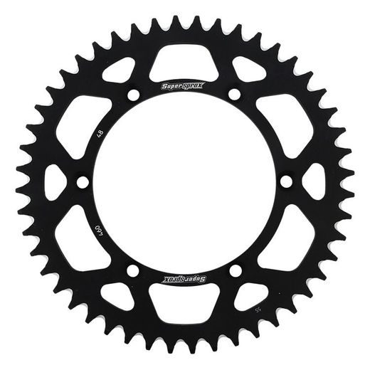 REAR ALU SPROCKET SUPERSPROX RAL-460:48-BLK, JUODOS SPALVOS 48T, 520