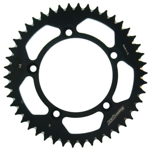 REAR ALU SPROCKET SUPERSPROX RAL-4:46-BLK, JUODOS SPALVOS 46T, 420