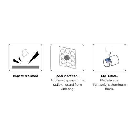 RADIATORIAUS APSAUGA PUIG 22528N, JUODOS SPALVOS