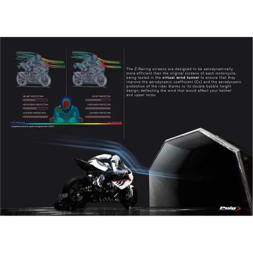 WINDSCREEN PUIG RACING 7642H SMOKE