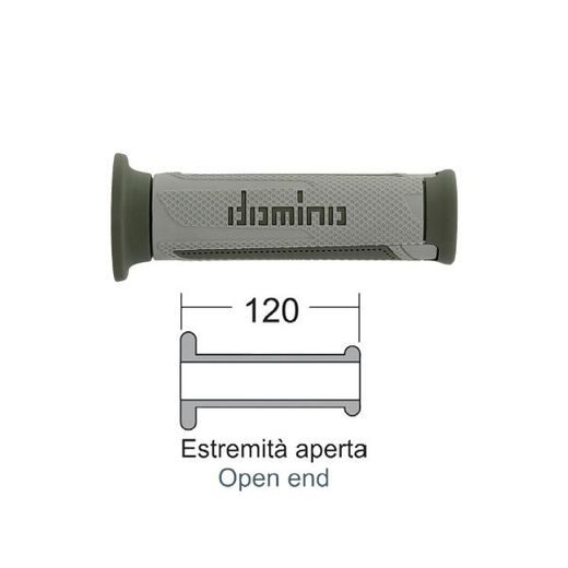 RANKENŲ KOMPLEKTAS VAIRAMS DOMINO TURISMO 184170210 GREY/GREEN