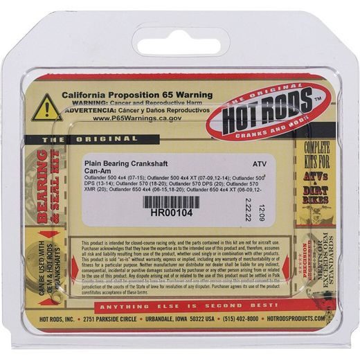 PLAIN BEARING CRANKSHAFT HOT RODS HR00104