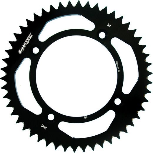 REAR ALU SPROCKET SUPERSPROX RAL-898:50-BLK, JUODOS SPALVOS 50T, 428