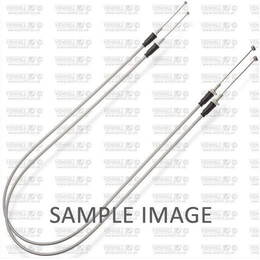 THROTTLE CABLES (PAIR) VENHILL H02-4-046-GY FEATHERLIGHT GREY