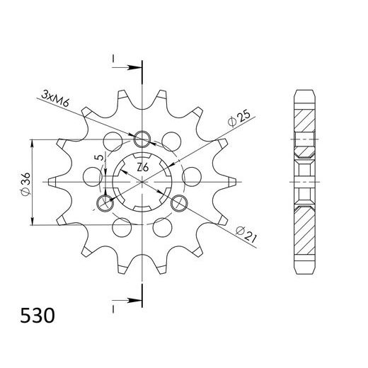 PRIEKINĖ ŽVAIGŽDĖ SUPERSPROX CST-424:16 16T, 530