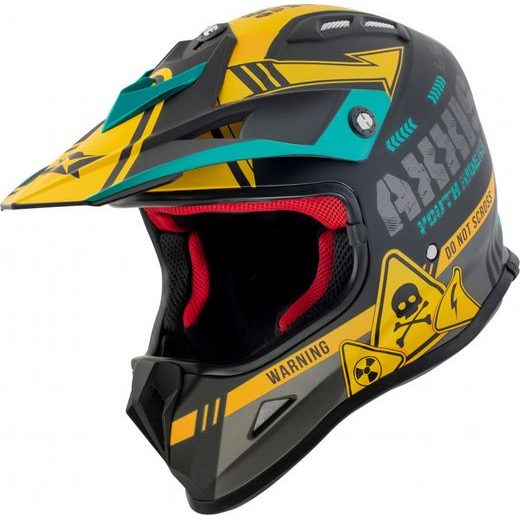 MX HELMET KIDS AXXIS WOLVERINE B3 MATT YELLOW YL