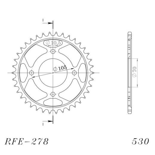 GALINĖ ŽVAIGŽDĖ SUPERSPROX RFE-278:38-BLK, JUODOS SPALVOS 38T, 530
