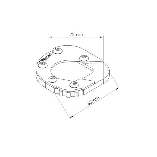 KICKSTAND EXTENSION PUIG 20188N, JUODOS SPALVOS