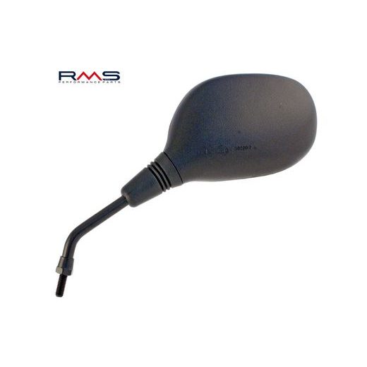 GALINIO VAIZDO VEIDRODIS RMS 122760800 KAIRĖ, JUODOS SPALVOS