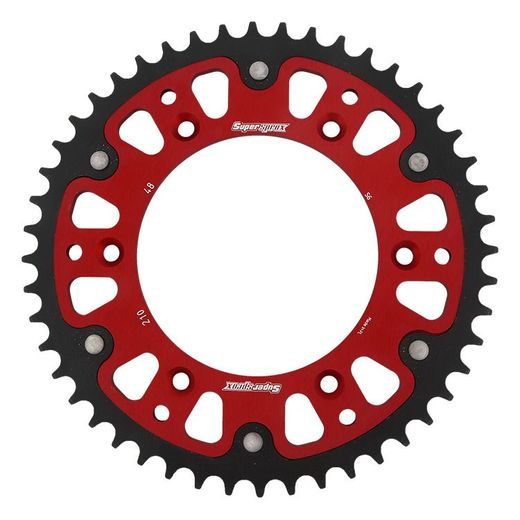 REAR SPROCKET SUPERSPROX STEALTH RST-210:48-RED, RAUDONOS SPALVOS 48T, 520