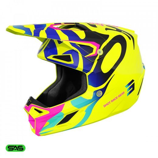 ŠALMAS SHOT SPEED KID GHOST A05-21OB-EK1-01 NEON YELLOW GLOSSY, S DYDŽIO