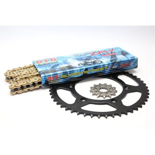 CHAIN KIT D.I.D + JT ZVM-X SERIE AUKSINĖS SPALVOS