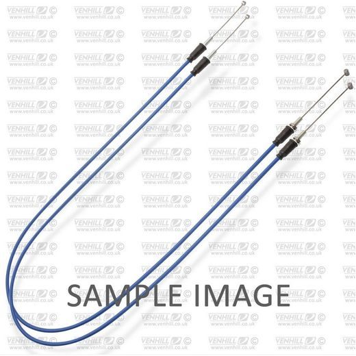 THROTTLE CABLES (PAIR) VENHILL H02-4-046-BL FEATHERLIGHT, MĖLYNOS SPALVOS