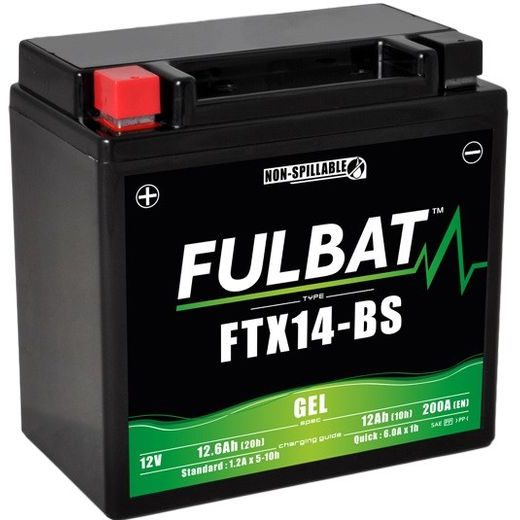 AKUMULIATORIUS SU ŽĖLĖ UŽPILDU FULBAT FTX14-BS GEL (YTX14-BS GEL)