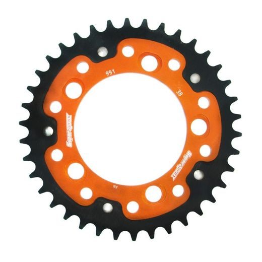 REAR SPROCKET SUPERSPROX STEALTH RST-991:38-ORG, ORANŽINĖS SPALVOS 38T, 525