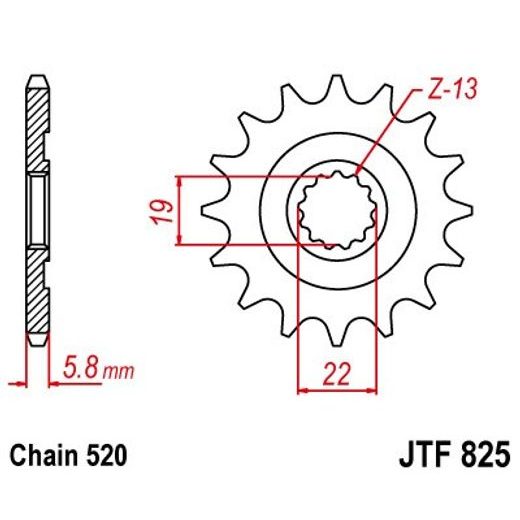 CHAIN KIT EK -, SIDABRINĖS SPALVOS CHAIN 520 MRD, NON-SEALED, CHK FRONT SPROCKET JT, CHK REAR SPROCKET JT SKIRTAS HUSQVARNA TC 250 2009-2013