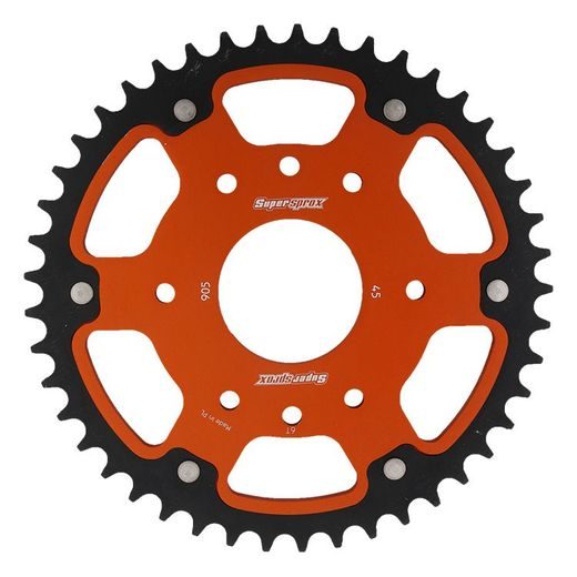 REAR SPROCKET SUPERSPROX STEALTH RST-905:45-ORG, ORANŽINĖS SPALVOS 45T, 520