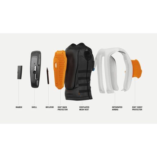 AIRBAG VEST SRG SHOT AIR GUARD SRG-1, JUODOS SPALVOS, XS DYDŽIO