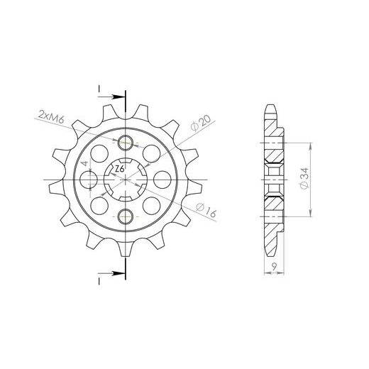 PRIEKINĖ ŽVAIGŽDĖ SUPERSPROX CST-1554:13 13T, 520