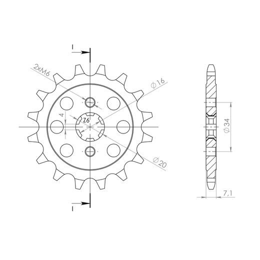 PRIEKINĖ ŽVAIGŽDĖ SUPERSPROX CST-1903:14 14T, 520