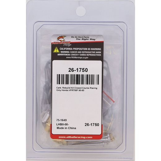 KARBIURATORIAUS REMONTINIS KOMPLEKTAS ALL BALLS RACING CARK26-1750
