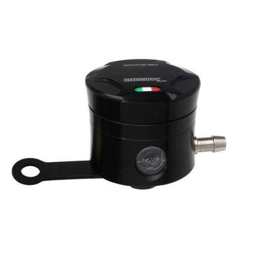 STABDŽIŲ SKYSČIO REZERVUARAS ACCOSSATO CNC-WORKED STRAIGHT BRACKET INCLUDED, JUODOS SPALVOS