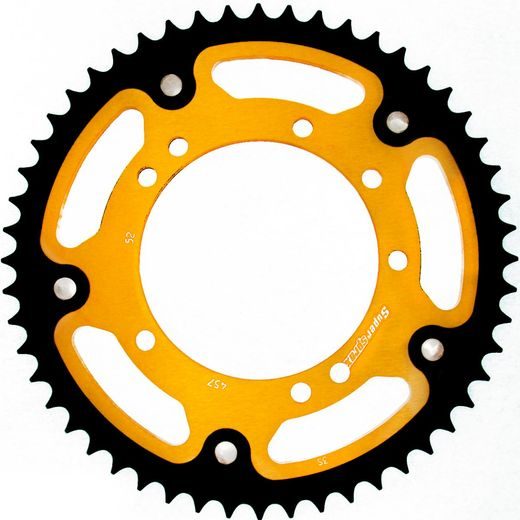 REAR SPROCKET SUPERSPROX STEALTH RST-457:52-GLD, AUKSO SPALVOS 52T, 420