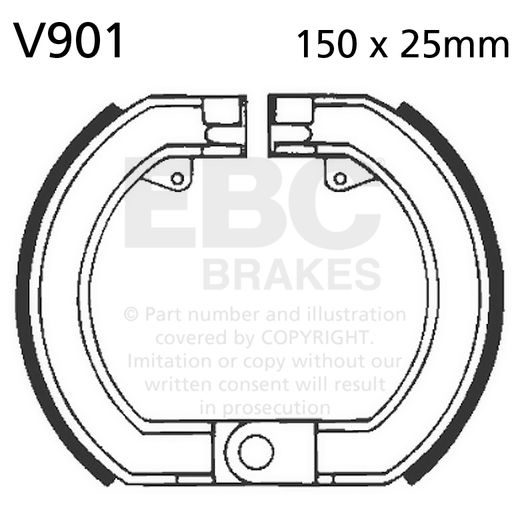 BŪGNINIŲ STABDŽIŲ TRINKELĖS EBC V901 EXCLUDING SPRINGS