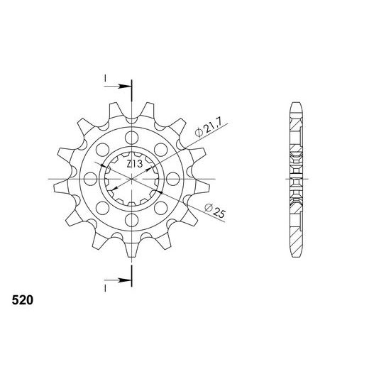 PRIEKINĖ ŽVAIGŽDĖ SUPERSPROX CST-1565:14 14T, 520