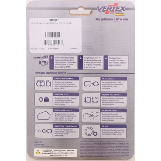 TOP END GASKET KIT WINDEROSA TEGS 8100057