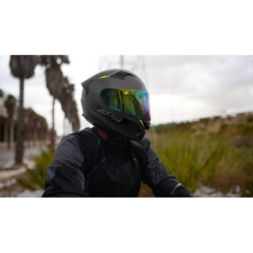 FULL FACE HELMET AXXIS GP RACER SV FIBER SOLID FLUOR YELLOW, XXL DYDŽIO