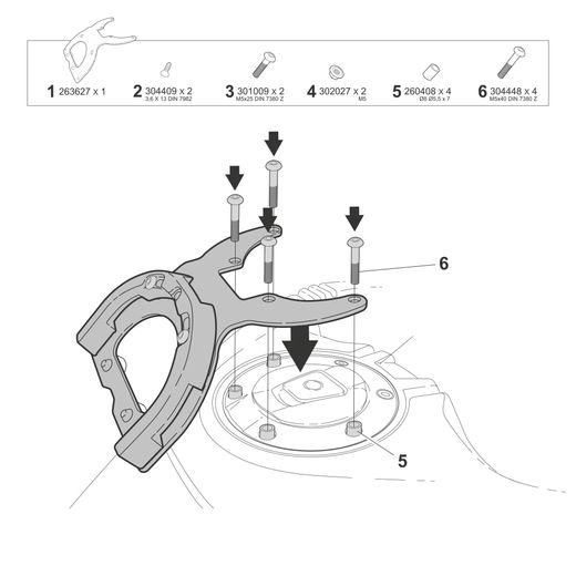 CLICK SYSTEM FITTING KIT SHAD C011CS