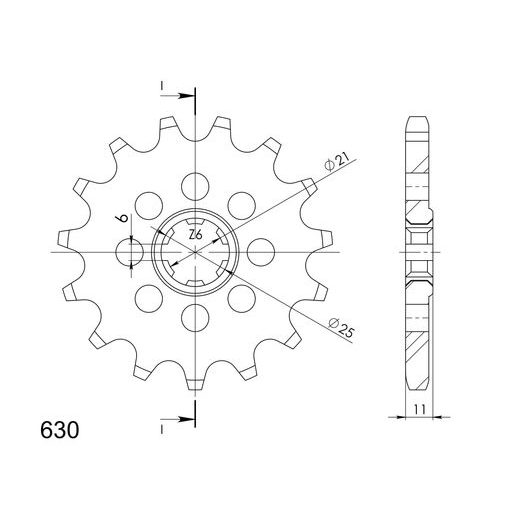 PRIEKINĖ ŽVAIGŽDĖ SUPERSPROX CST-331:14 14T, 630