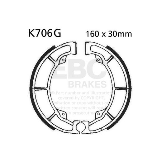BŪGNINIŲ STABDŽIŲ TRINKELĖS EBC K706G GROOVED